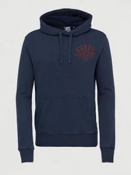 Image of Superdry Superstate Hoodie, Navy, Size L, Men