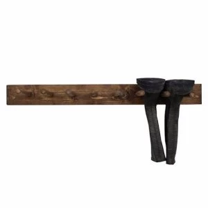 Image of Hadley Reclaimed Wooden Boot and Wellie Wall Rack - Medium Oak - 8 Boot