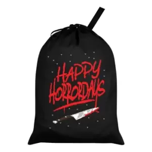 Image of Grindstore Happy Horrordays Santa Sack (One Size) (Black/Red)