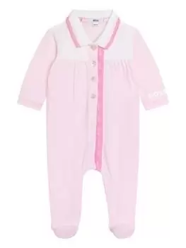 Image of BOSS Baby Girls Babygrow - Pale Pink, Pale Pink, Size 3 Months