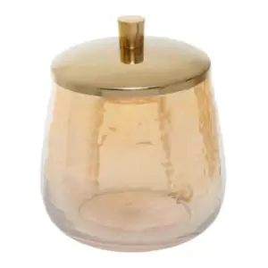 Image of Interiors By Ph Glass Canister With Lid - Gold