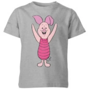 Image of Disney Winnie The Pooh Piglet Classic Kids T-Shirt - Grey - 3-4 Years