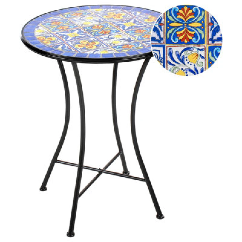 Image of Beliani Bistro Table Coriano 60 Cm 60 Cm Metal Black