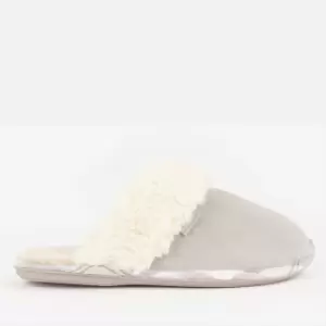 Image of Barbour Lydia Suede and Faux Fur-Blend Mule Slippers - UK 5