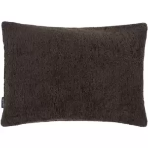 Image of Paoletti Nellim Scadi Boucle Textured Cushion Cover, Espresso, 40 x 50 Cm