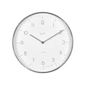 Image of Madison Wall Clock Brushed Steel/White - Acctim