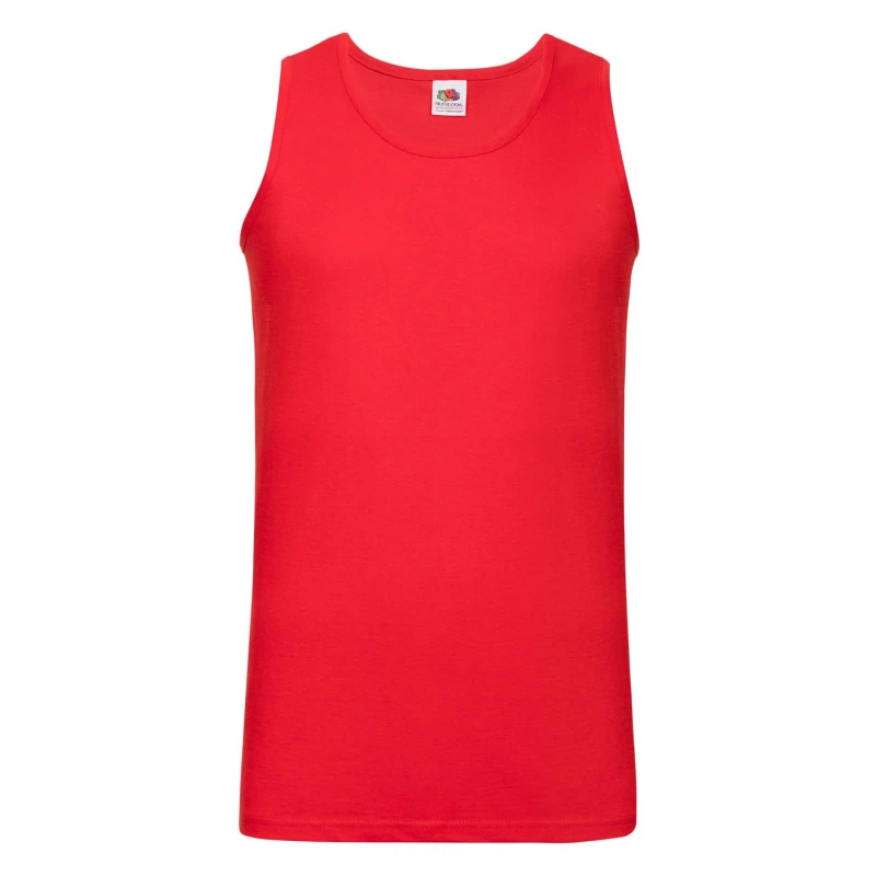 Image of Fruit Of The Loom Fruit of the Loom Men Valueweight Athletic Tank Top in Red Size: Small Red S Male 5063527225368