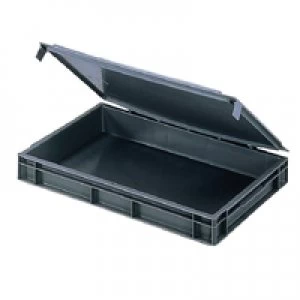 Image of Slingsby VFM Black Euro Pallet Stacking Box With Lid 307446