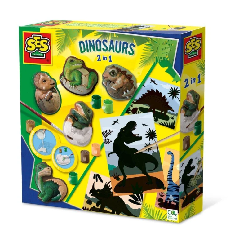Image of SES Creative Dinosaurs 2 in 1 - Casting and painting and scratc Multi unisex One Size