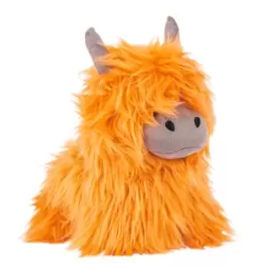 Image of Highland Cow Shaggy Door Stop Orange