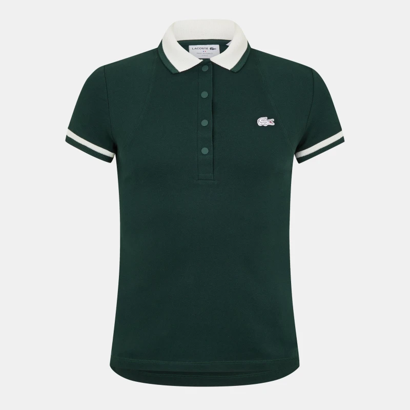 Image of Lacoste Mens Short Sleeve Polo Shirt Sinople/Flour male XS