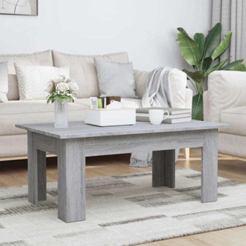 Image of Vidaxl Coffee Table Grey Sonoma 100X60X42cm Engineered Wood, Grey 815427