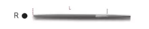 Image of Beta Tools 1718A6/R Second-Cut Round File No Handle 150mm 017180029