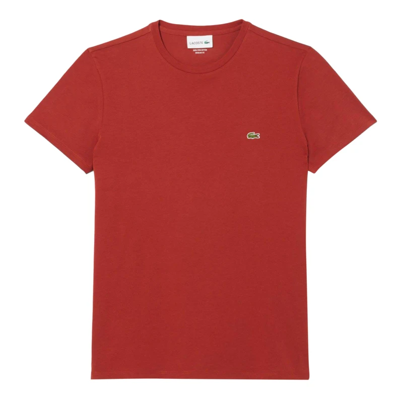 Image of Lacoste Cotton Pima T-Shirt Red male S