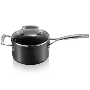 Image of Le Creuset Toughened Non-Stick Saucepan With Glass Lid 16cm