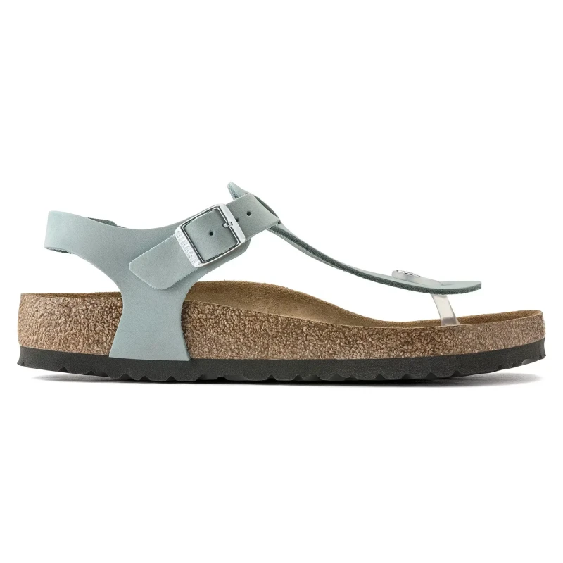 Image of Birkenstock Womens clogs Birkenstock Kairo Nubuk Leather Bleu Female 41 Etroit