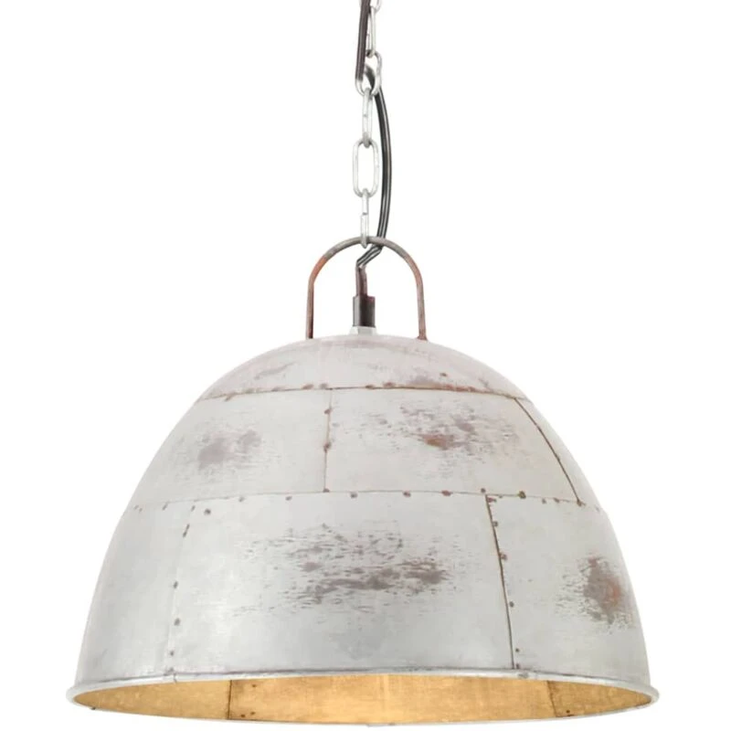 Image of VIDAXL Industrial Vintage Hanging Lamp 25 w Silver Round 31cm E27 Vidaxl 8720286024300