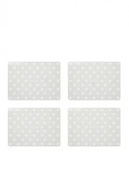 Image of Sabichi Pack Of 4 Hearts Placemats And 4 Coasters