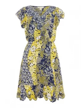 Image of Michael Kors Scallop edge dress Blue