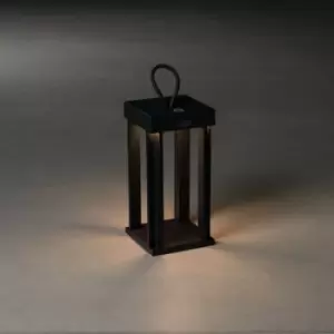 Image of Konstsmide Cannes Outdoor Effect Portable Lantern USB Black Dimmable 42cm 2700, 3000K, IP54
