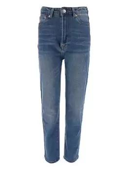 Image of Levis Girls Ribcage Straight Ankle Jeans - Light Wash, Light Wash, Size Age: 10 Years, Women