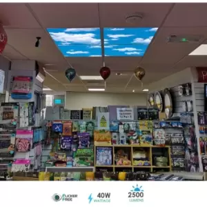 Image of LED 2D Sky Cloud Panel 40w Recessed Ceiling Skylight 600 x 600mm Daylight [Pack of 4 Panels]