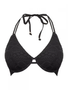 Image of Freya Sundance bandless halter bikini top Black