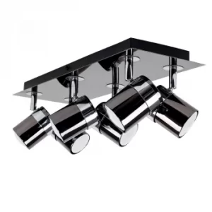 Image of Rosie 6-Way Ceiling Spotlight in Black Chrome