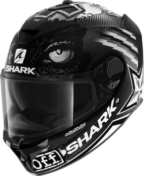 Image of Shark Spartan GT Carbon Replica Redding Signature Mat Helmet, white-carbon Size M white-carbon, Size M