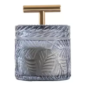 Image of Gallery Interiors Tahani Sandlewood Candle Jar Blue
