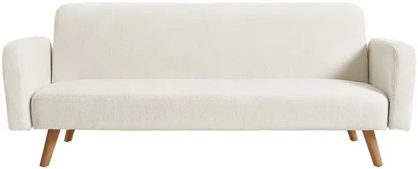 Image of Birlea Birlea Micah Boucle 2 Seater Clic Clac Sofa Bed - Cream