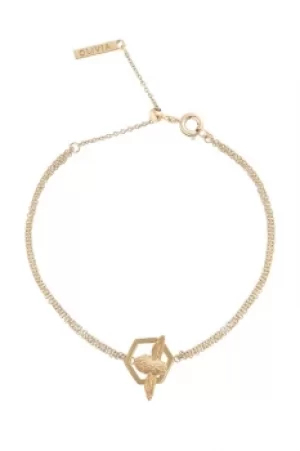Image of Olivia Burton Honeycomb Bee Chain Bracelet OBJ16AMB32