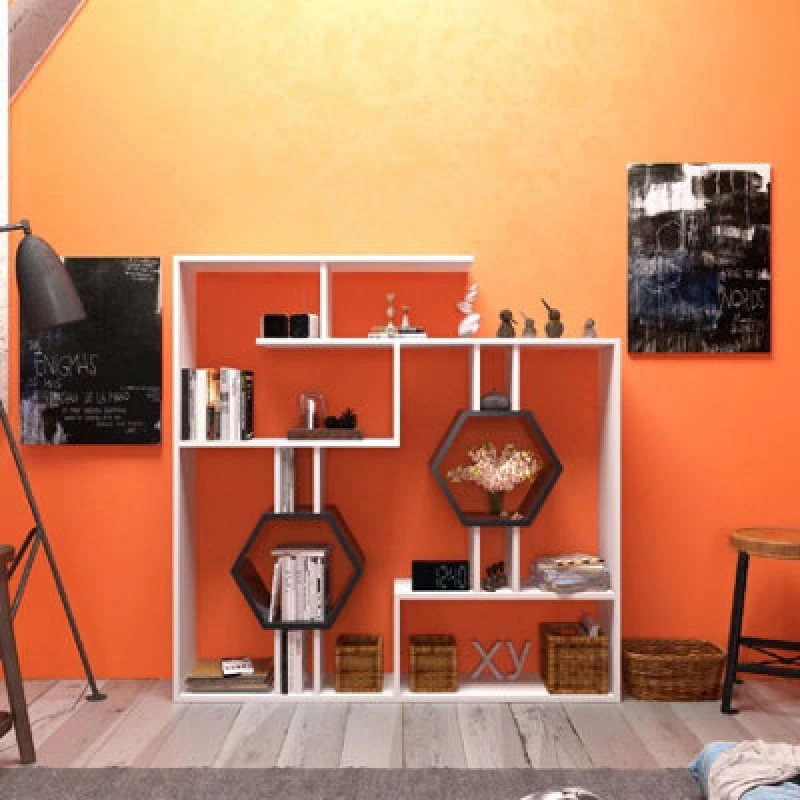 Image of Decorotika Tamara Bookcase White Black