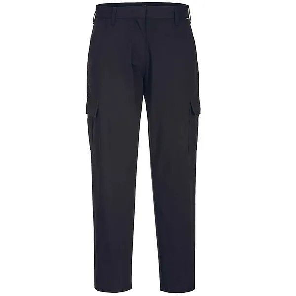 Image of Portwest Womens Stretch Cargo Trousers S233BKR28 Colour: Black