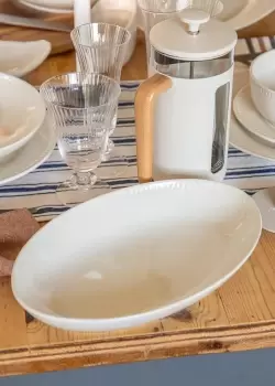 Image of Cranborne Stoneware Serving Bowl, 30.5cm, Cream