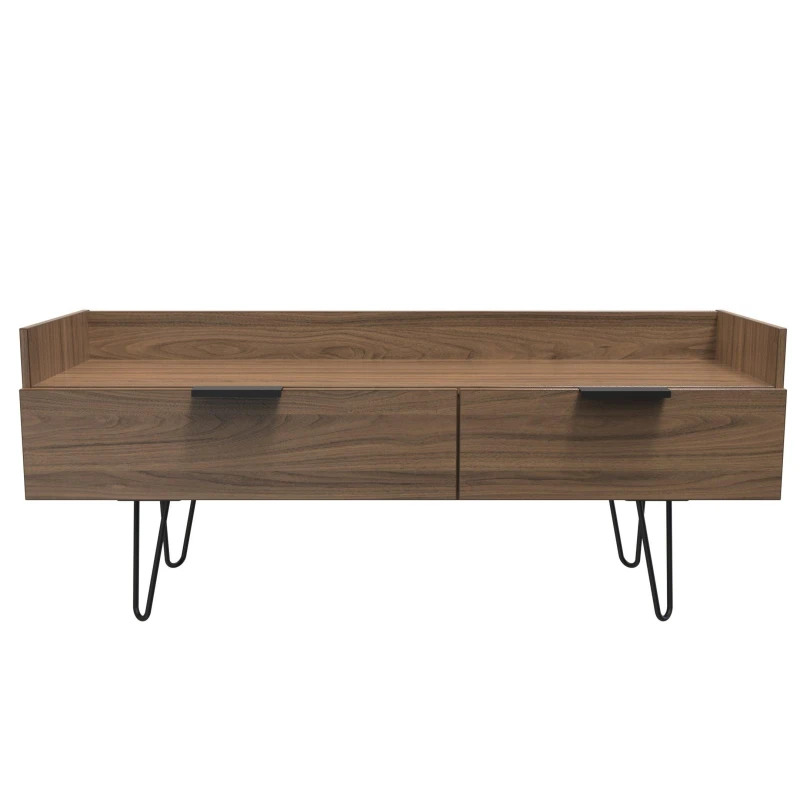 Image of Fuji 2 Drawer TV Unit In Carini Walnut (Ready Assembled)