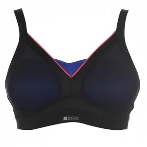 Image of Shock Absorber Shaped Sports Bra - Black BLK
