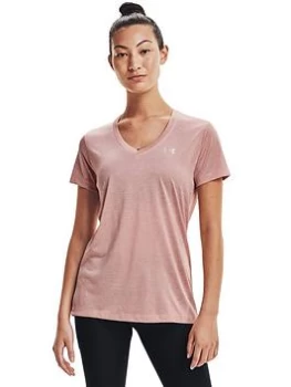 Image of Under Armour Training Twist Tech Top - Pink Size M Women