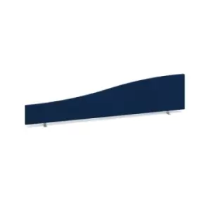 Image of Wave desktop fabric screen 1800mm x 400mm/200mm - blue