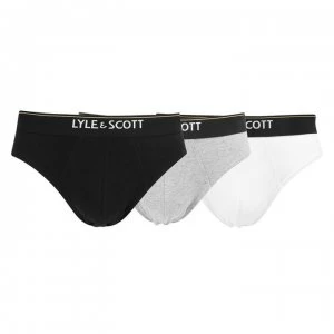 Image of Lyle and Scott Shaw 3 Pack Briefs - Blk/Wht/Gry