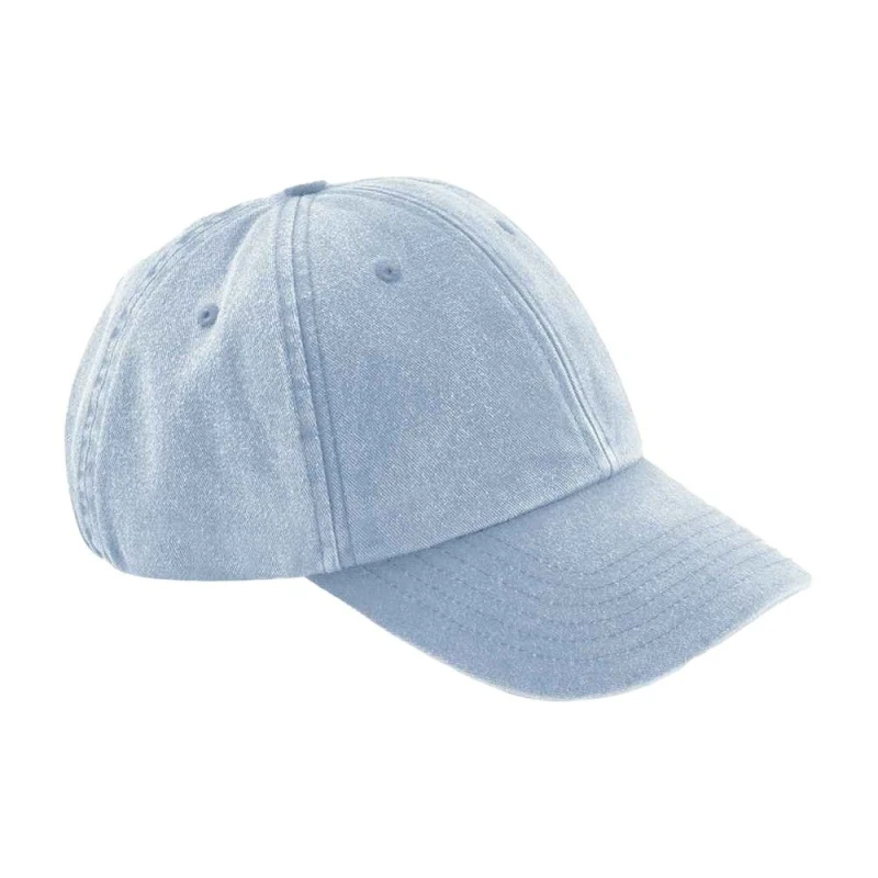 Image of Beechfield Beechfield Men Vintage Low Profile Cap in Light Blue Light Blue One Size Male 5063470780631