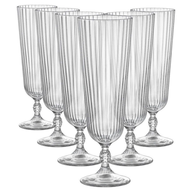 Image of Bormioli Rocco America '20s Sling Cocktail Glasses - 400ml - Pack of 6 Clear unisex