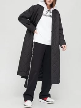 Image of Hugo Boss Long Quilted Coat Black Size M Women