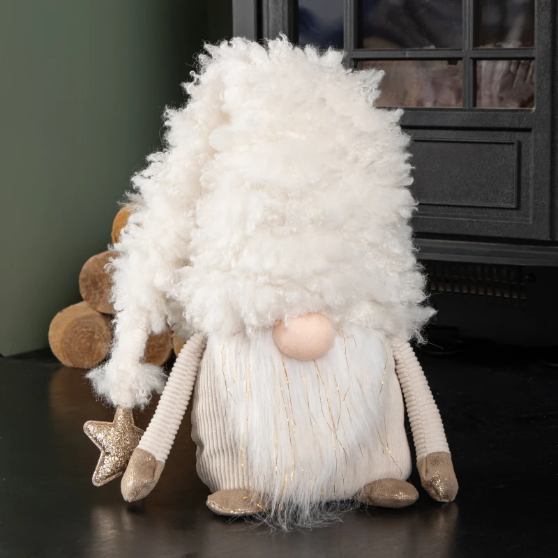 Image of 28cm White Super Soft Christmas Snow Gonk Decoration