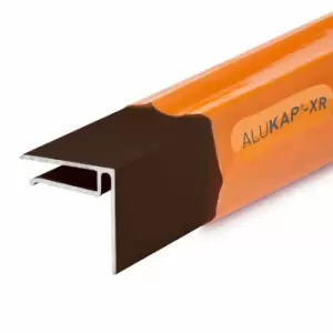 Image of Alukap-XR 4.8m End Stop Bar Brown - 6.4mm