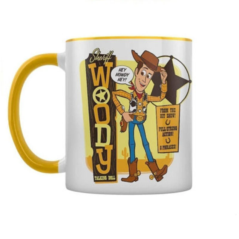 Image of Disney Inner Two Tone Woody Mug in Yellow Yellow One Size Unisex 5059958904439