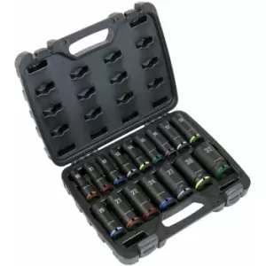 Image of Impact Socket Set 16PC 1/2" Sq Drive Deep Metric