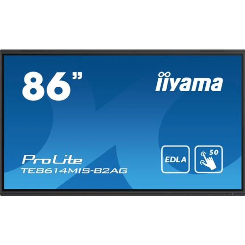 Image of iiyama iiyama PROLITE TE8614MIS-B2AG Digital signage flat panel 2.18 m (86") LCD WiFi 435 cd/m 4K Ultra HD Black Touch Screen Built-in processor