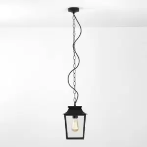 Image of Richmond Outdoor Ceiling Pendant Light Textured Black, E27