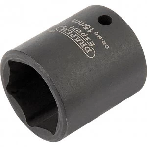 Image of Draper Expert 1/4" Drive Hi Torq Hexagon Impact Socket Metric 1/4" 15mm